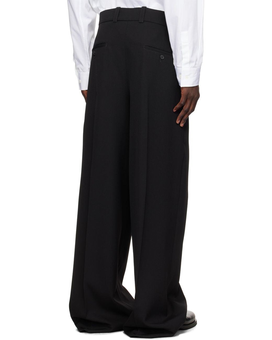 パンツ OFF-WHITE CORPORATE WOOL TAILORED PANTS Off-White c/o Virgil Abloh Wool Tailored Trousers in Black