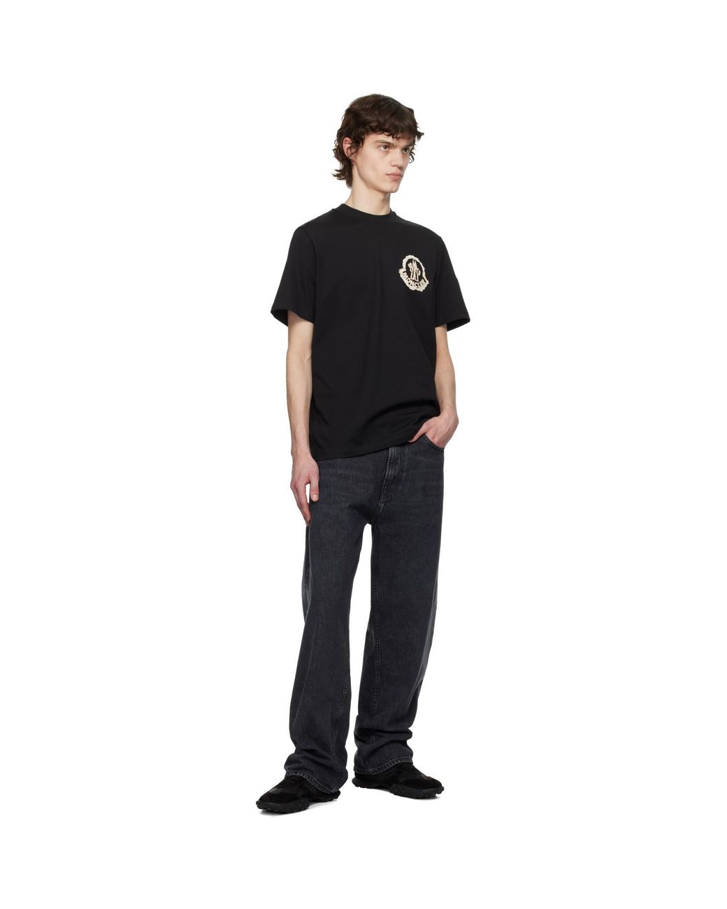 Moncler Black Archivio Creativo T-Shirt for men
