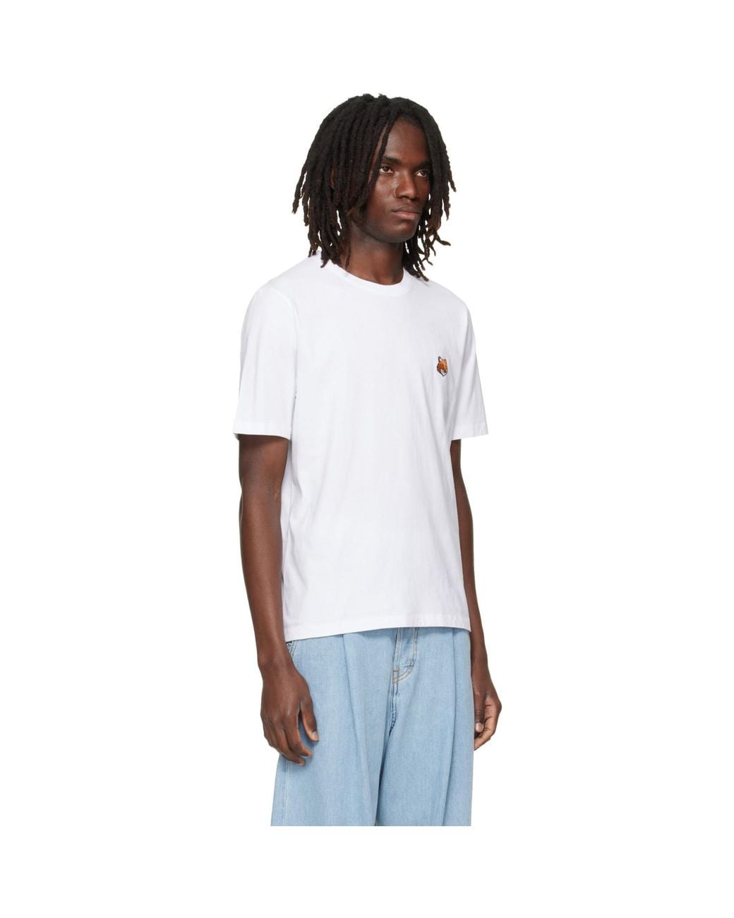 Maison Kitsuné White Fox Head Regular T-Shirt for men