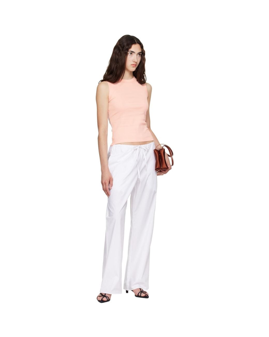 Flore Flore White Josephine Lengthened Trousers