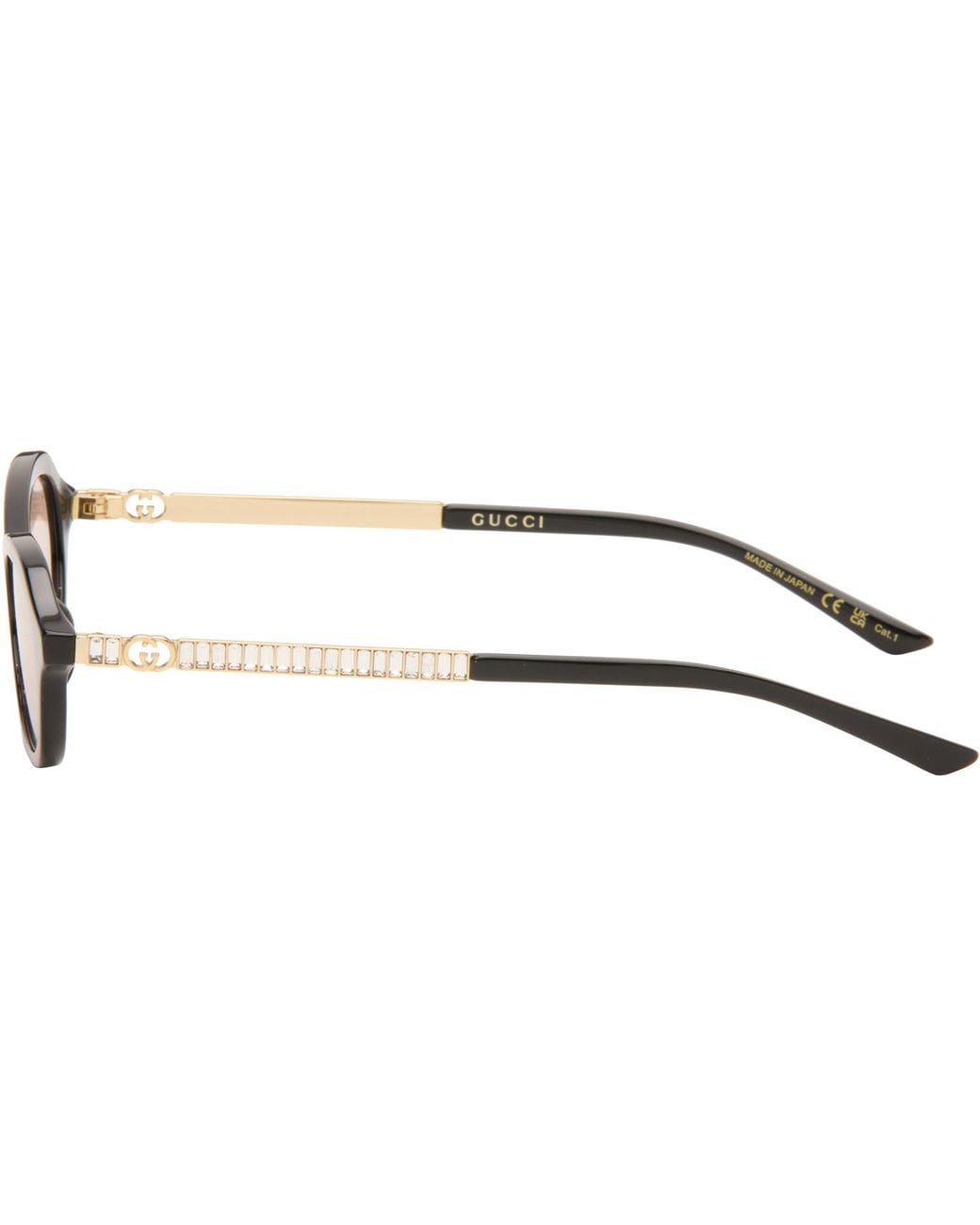 Gucci Brown Oval-Frame Sunglasses