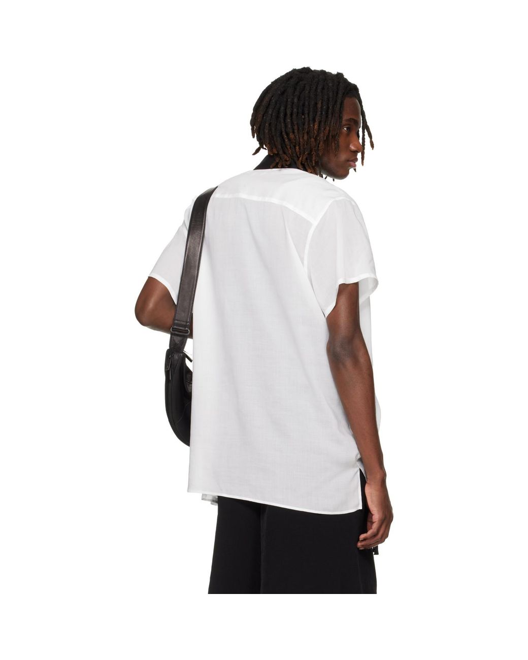 Yohji Yamamoto Black Double Collar B Shirt for men