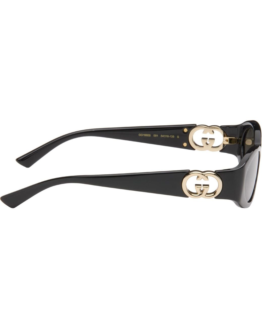 Gucci Gray Oval Frame Sunglasses