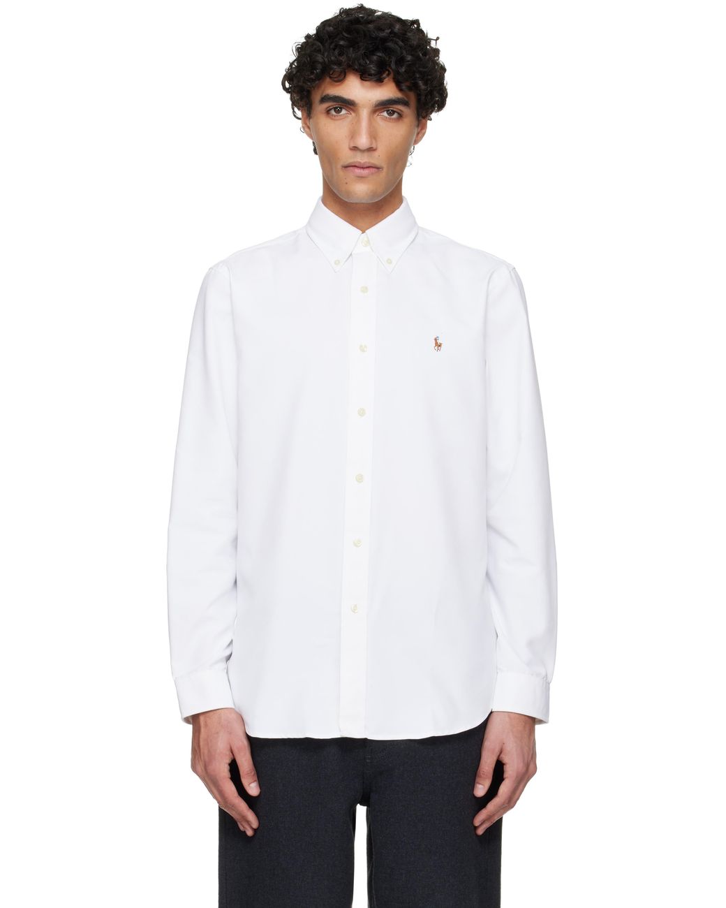 Polo Ralph Lauren Long Sleeve Oxford Sport Shirt in White for Men | Lyst UK
