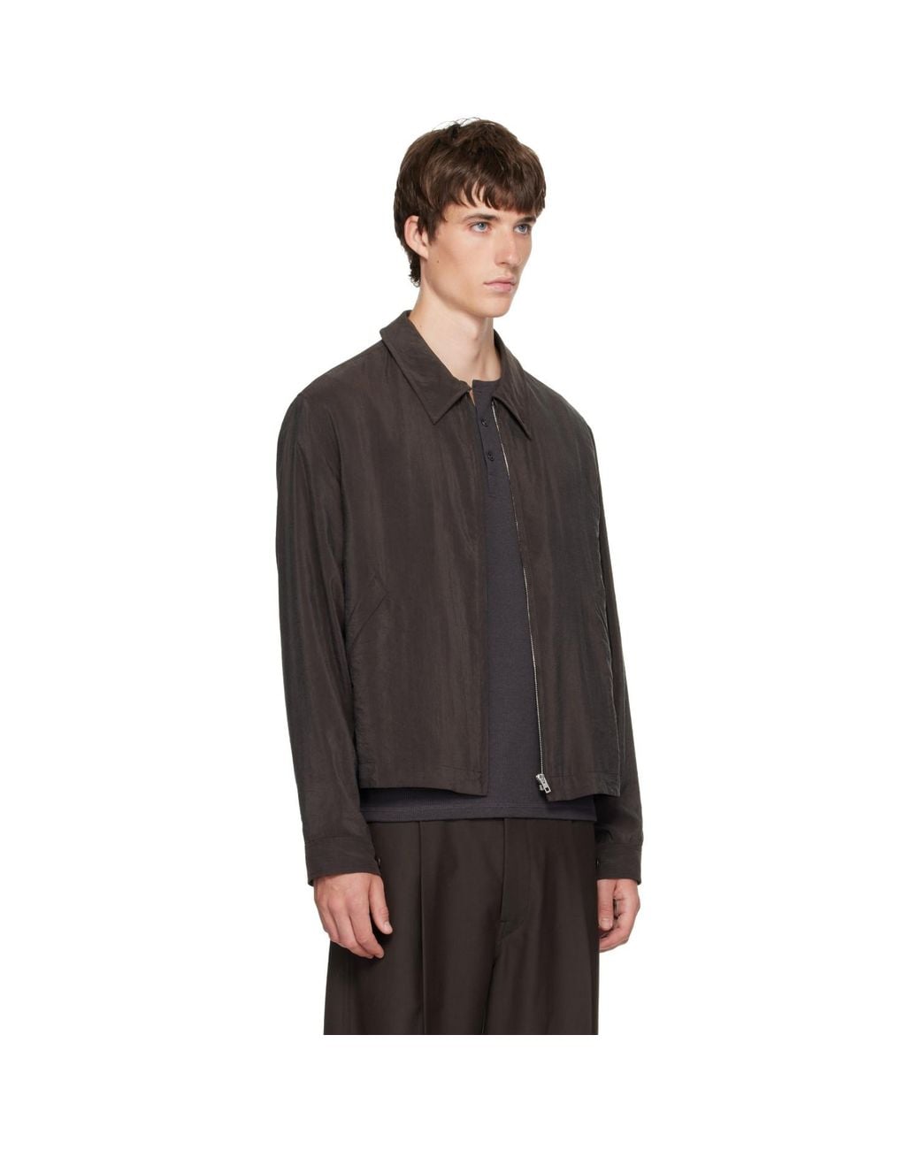 Lemaire Black Light Zipped Blouson Jacket for men