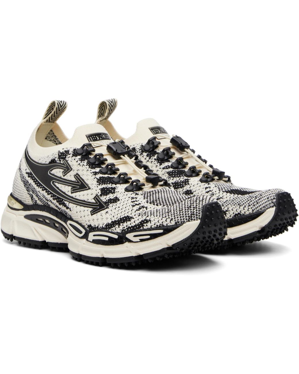 Off-White c/o Virgil Abloh Black Off- Off- 'be Right Back' Knit Sneakers