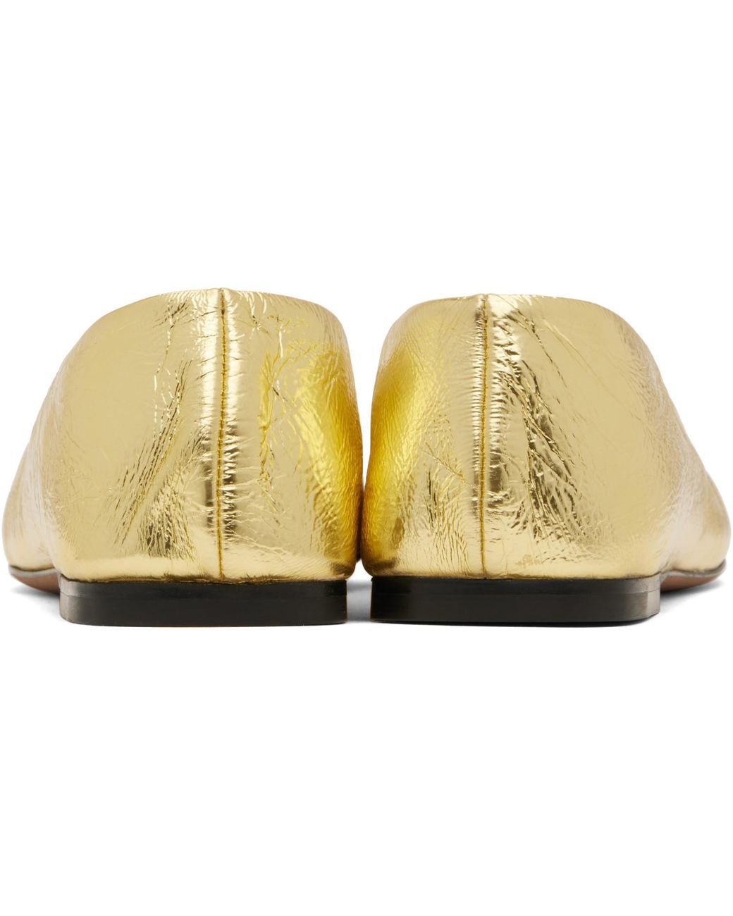 The Row Black Square Ballerina Flats