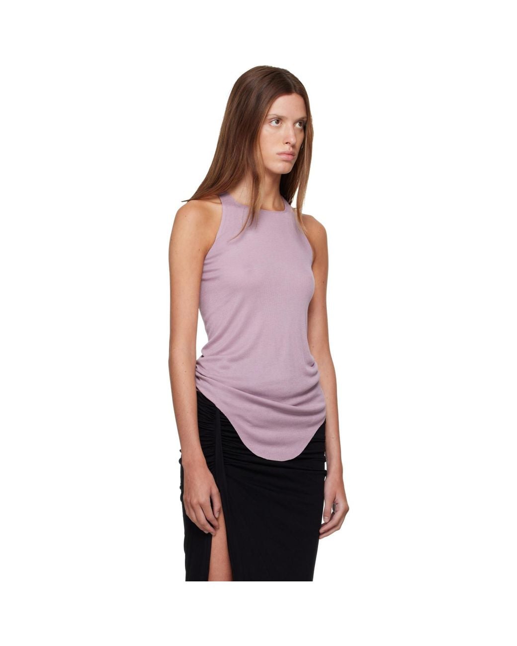 Rick Owens Purple Tower Basic Tank Top
