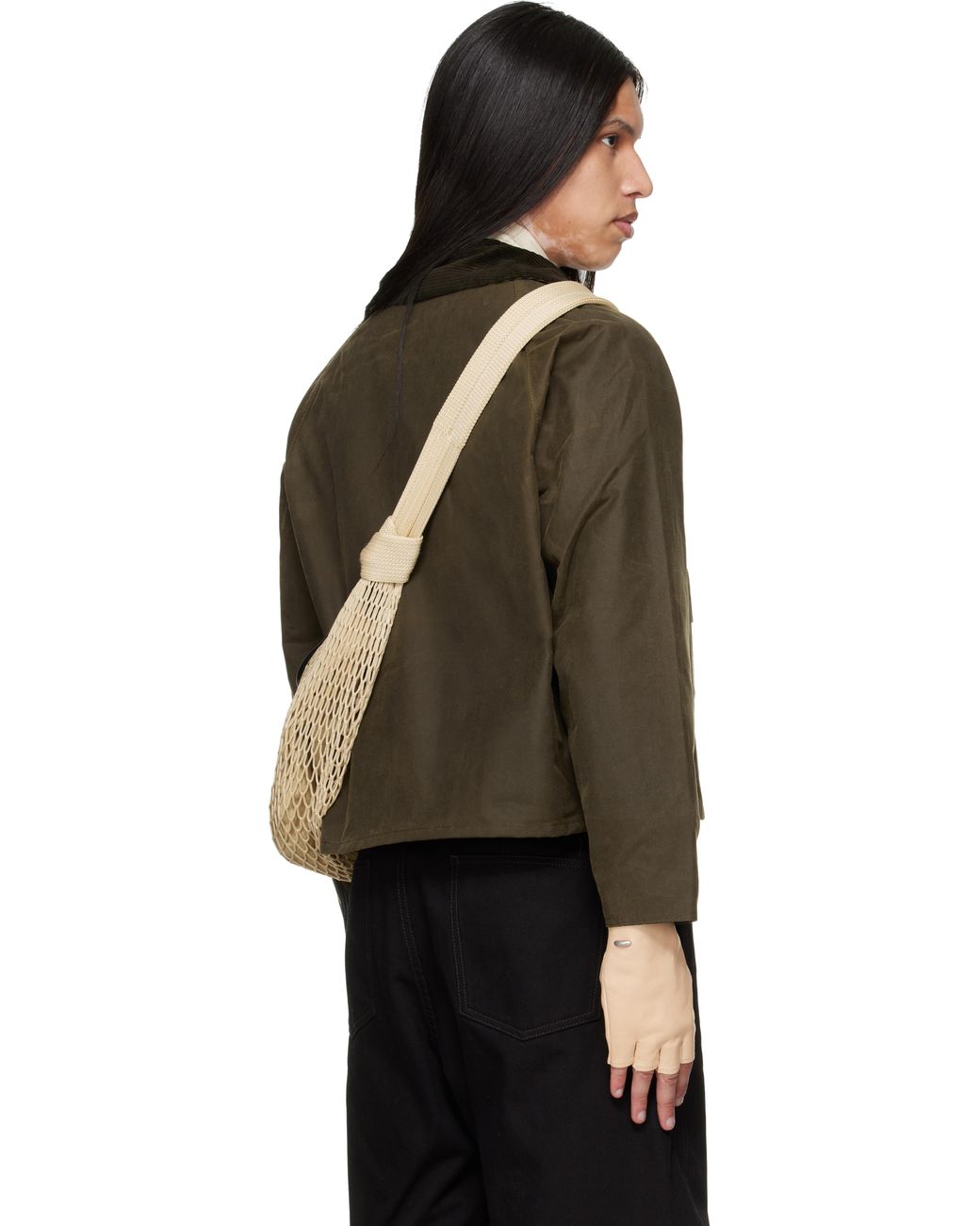 Barbour Black Spey Slim Waxed Jacket for men