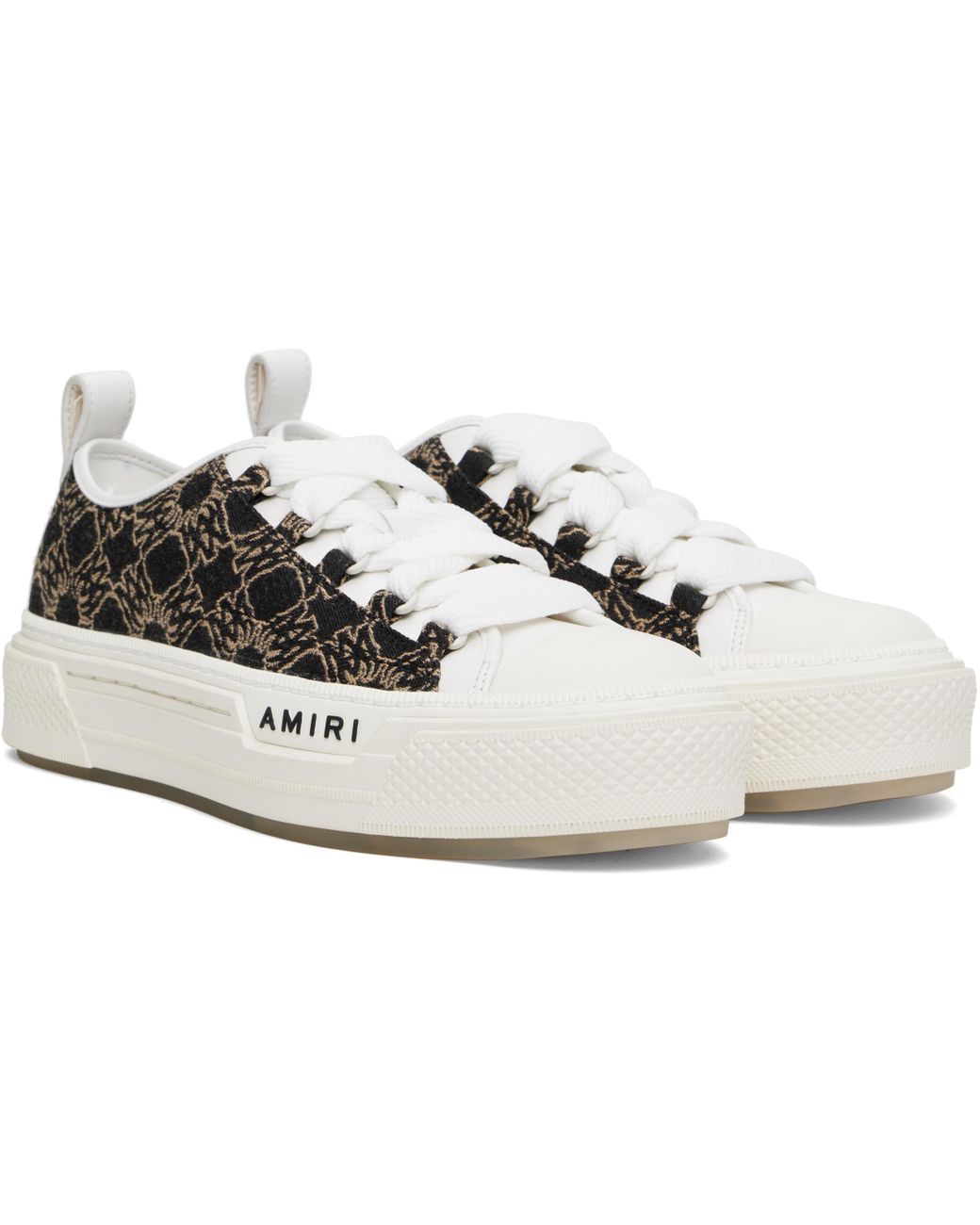 【AMIRI】ホワイト＆ブラックMA Quad Jacquard Court スニーカー Amiri Ma Quad Jacquard Court Sneakers in Black for Men | Lyst