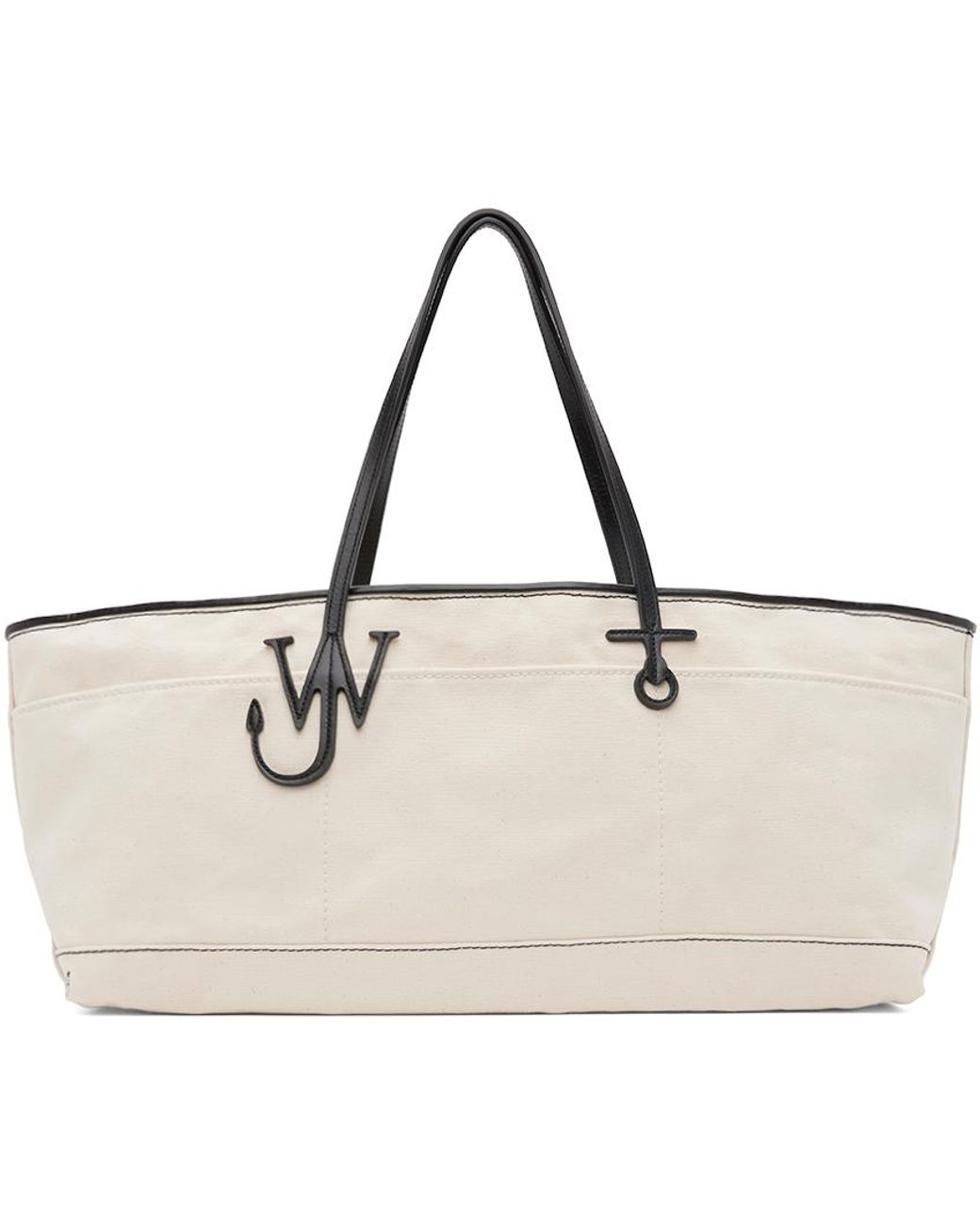 トートバッグ J W ANDERSON Black fabric Puffy Anchor shopping bag JW Anderson Black Puffy Anchor Tote Bag for Women Online USA
