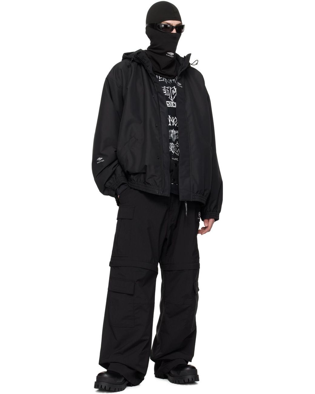 メンズ Balenciaga ブラック Unity Sports Icon カーゴパンツ メンズ Balenciaga ブラック Unity Sports Icon カーゴパンツ