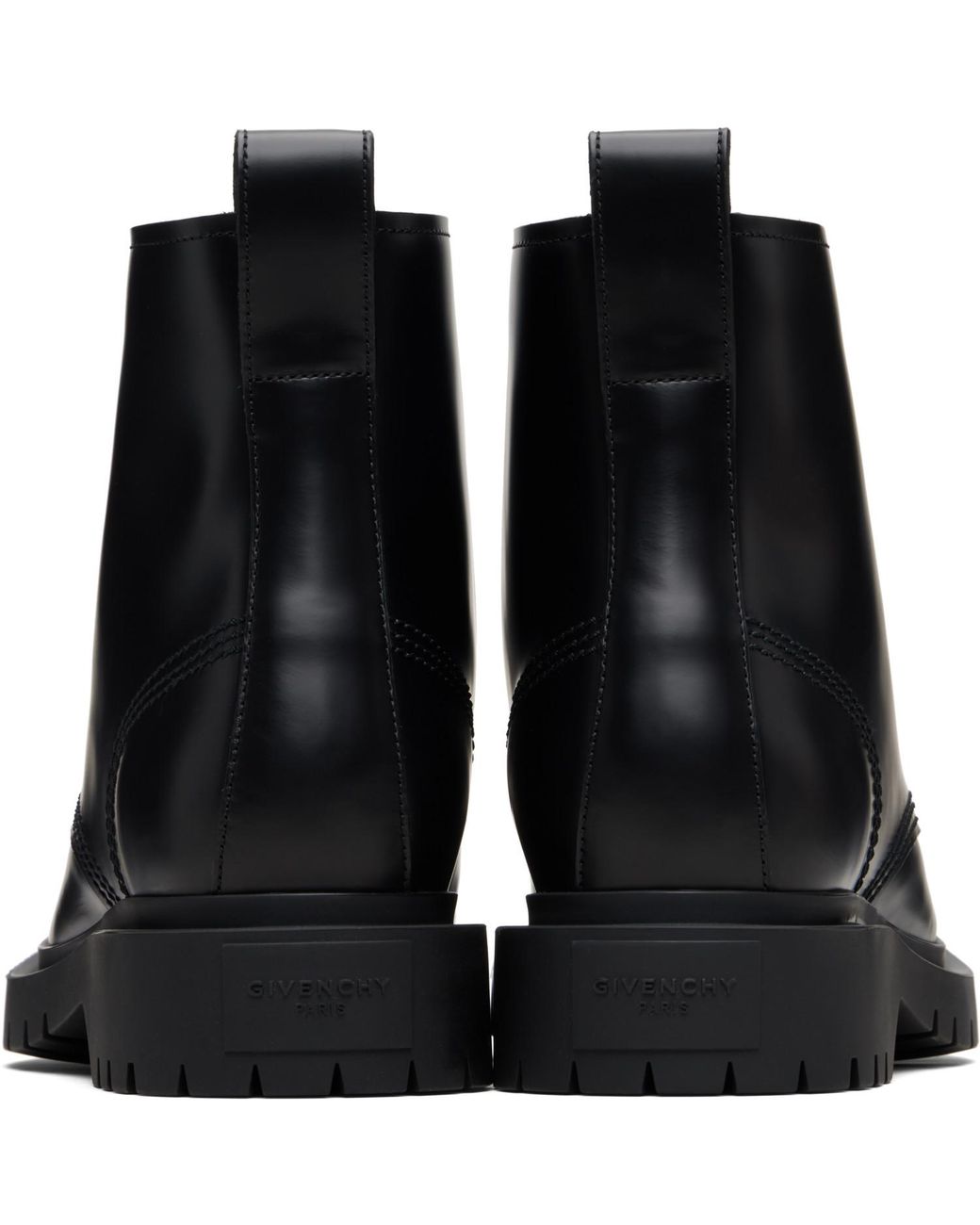 Givenchy Black Lace Up Boots