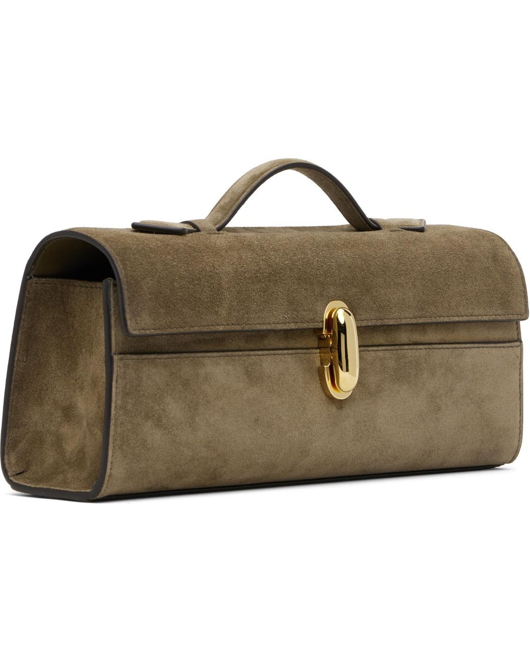 SAVETTE Black Taupe Slim Symmetry Pochette Bag