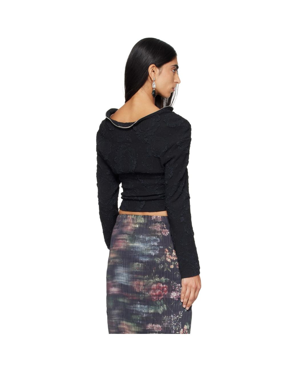Petra Fargerstrom Black Jacquard Cardigan