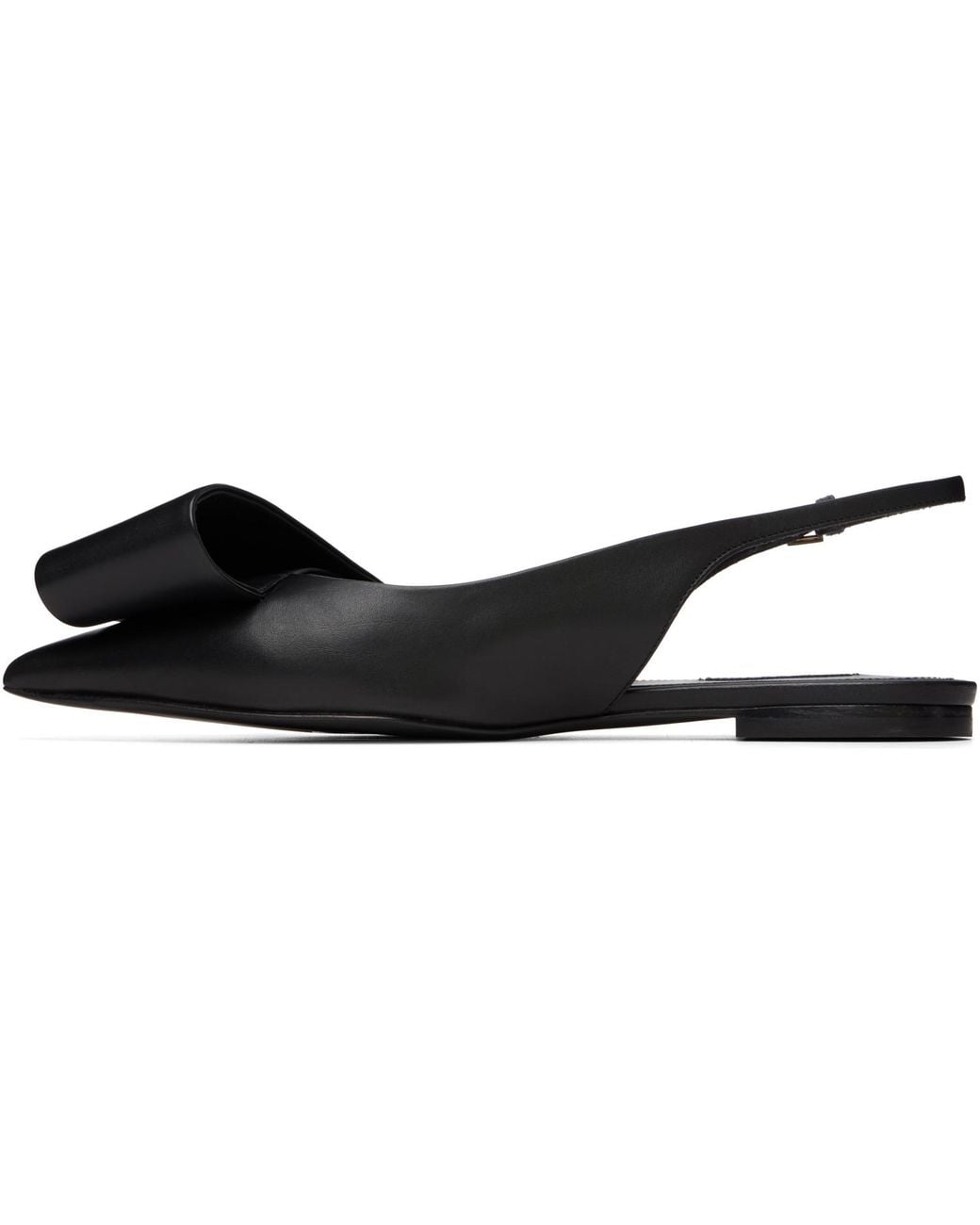 Givenchy Black Twisted Ribbon Slingback Ballerina Flats