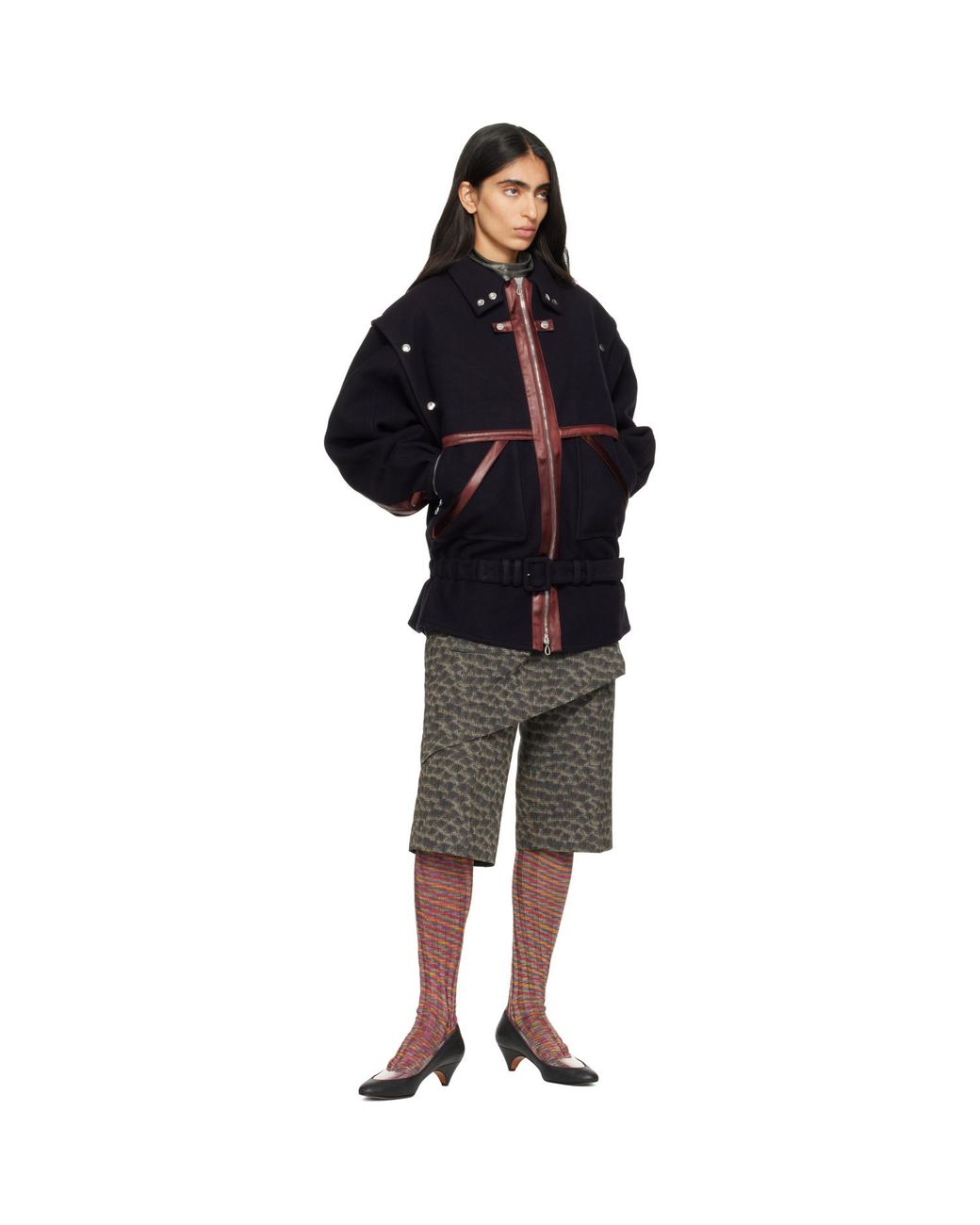 Kiko Kostadinov Black Heron Belted Jacket
