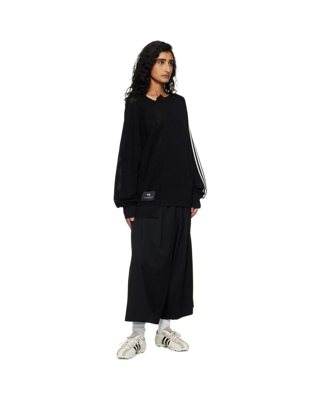 Y-3 Black Logo Knit Sweater