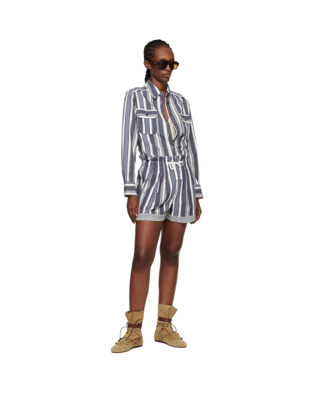 Isabel Marant Multicolor Off- Gelva Summer Striped Shirt