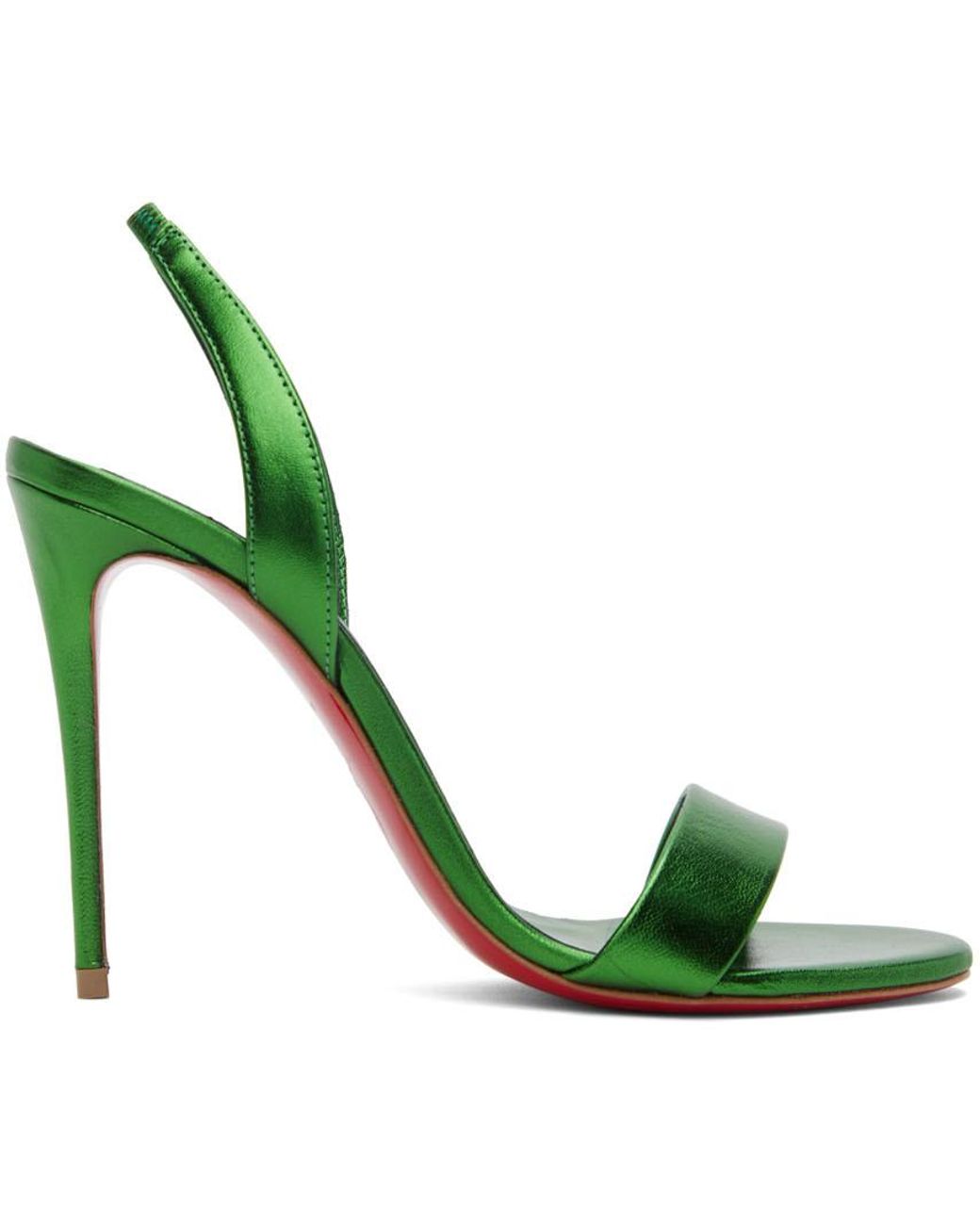 Christian Louboutin Green Marylin 100mm Heeled Sandals Lyst