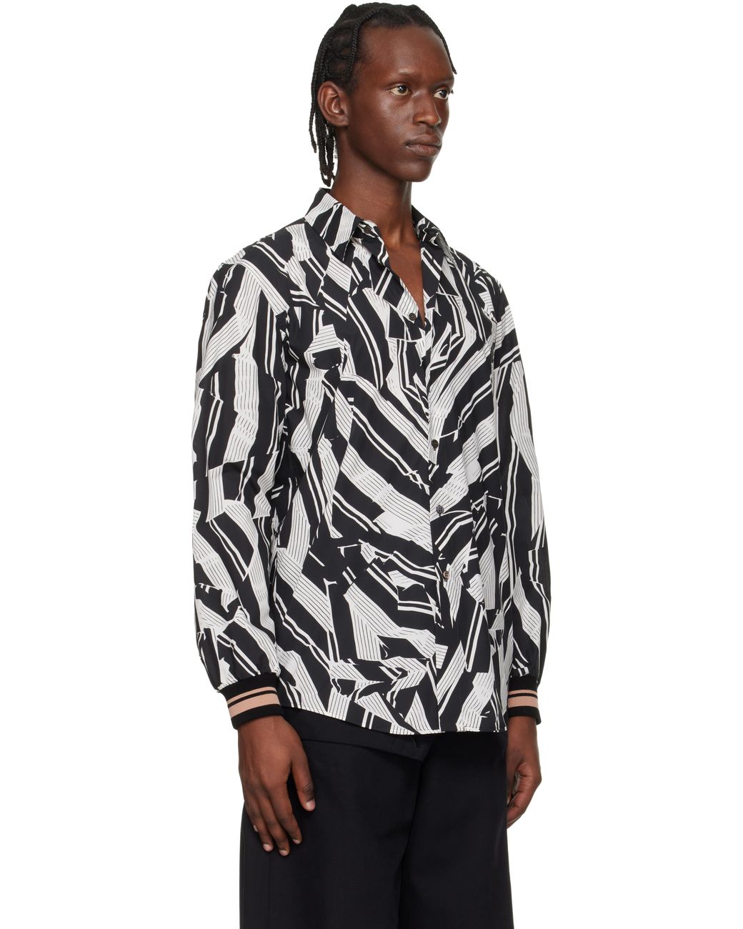 Dries Van Noten Black Poplin Shirt for men