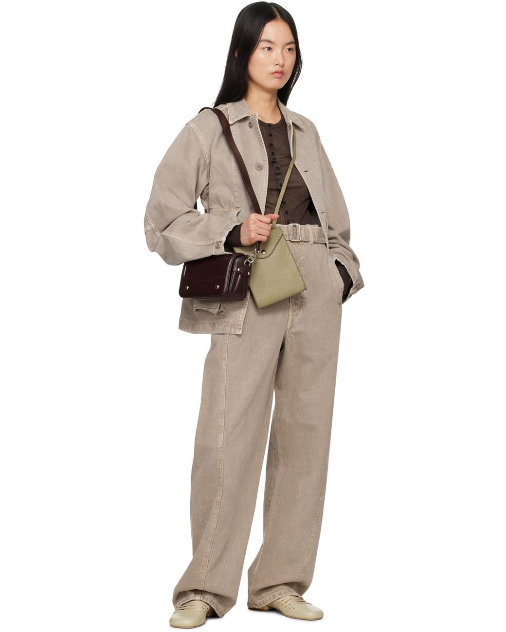 美品 * LEMAIRE こくしょくボクシー デニムジャケット XL LEMAIRE ボクシー デニムジャケット | ブラック | FARFETCH JP