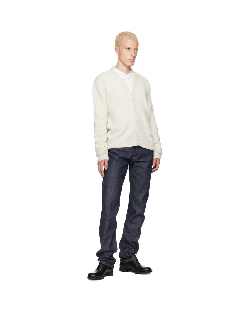 A.P.C. White Off- Kevin Cardigan for men