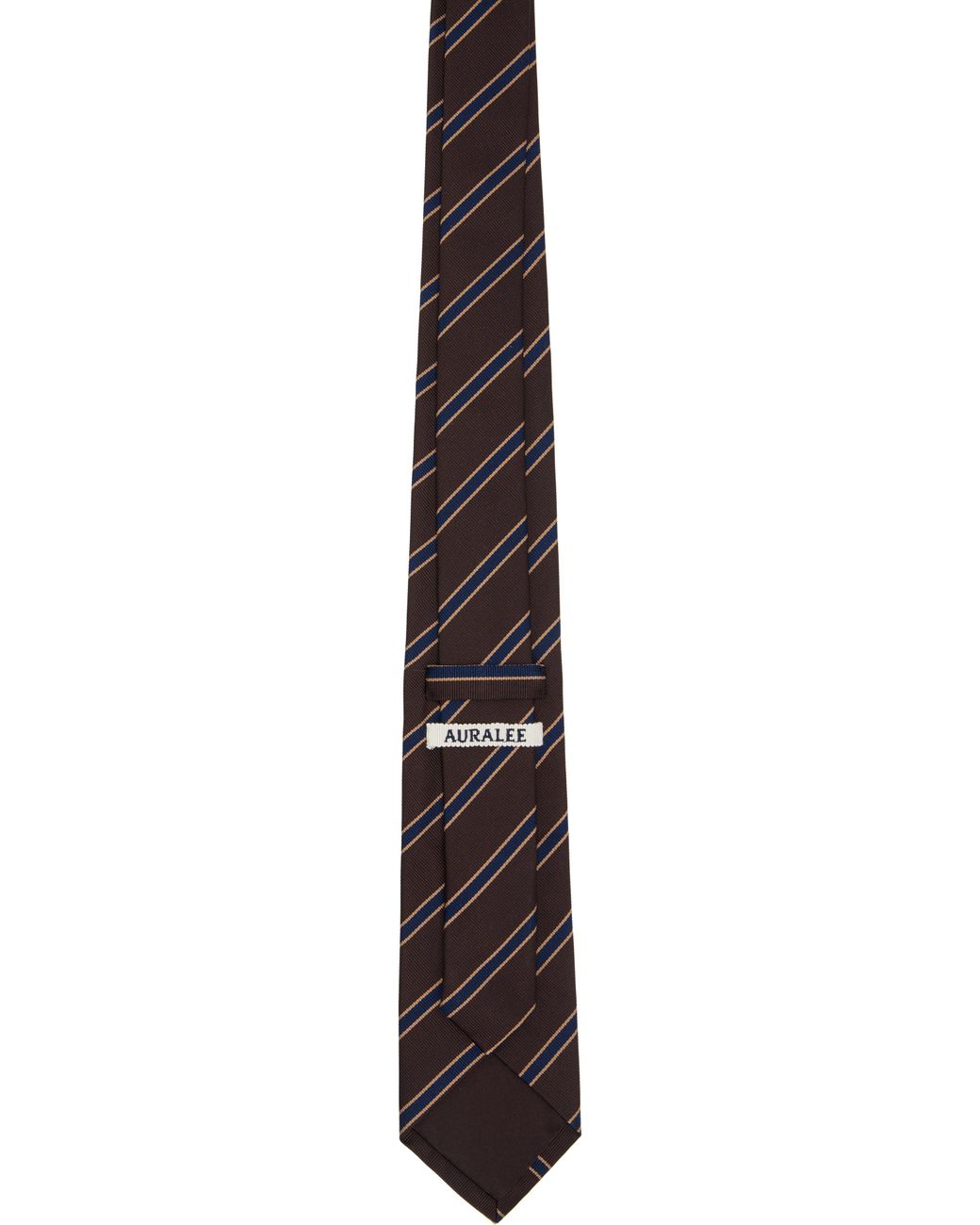 auralee-DARK-BROWN-STRIPE-Silk