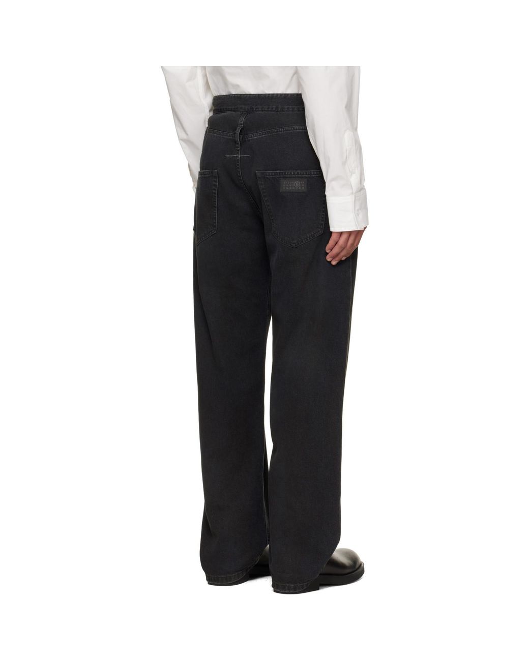 MM6 by Maison Margiela Black Faded Jeans for men