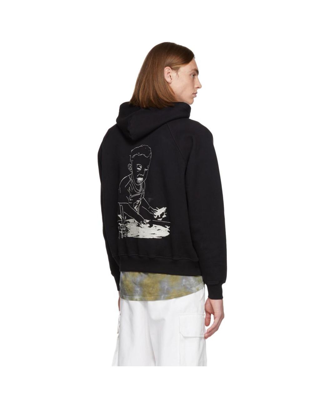 Enfants Riches Deprimes Black Embroidered Erd Hoodie for Men Enfants Riches Deprimes Black Embroidered Erd Hoodie for Men