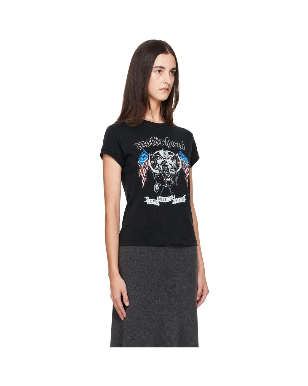 Vetements Black Motorhead Edition Flag Fitted T-Shirt
