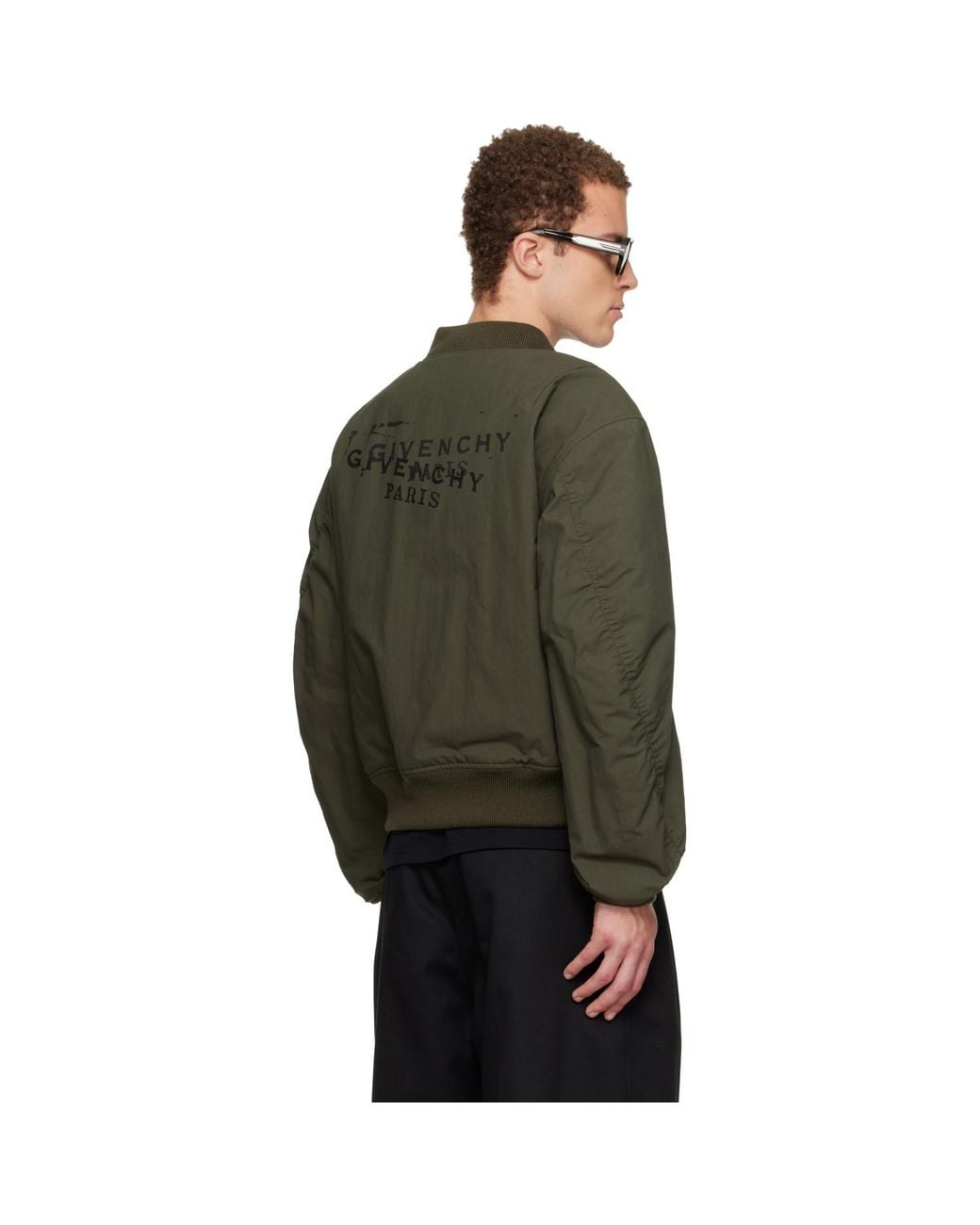 Givenchy Black Couture Seam Bomber Jacket for men