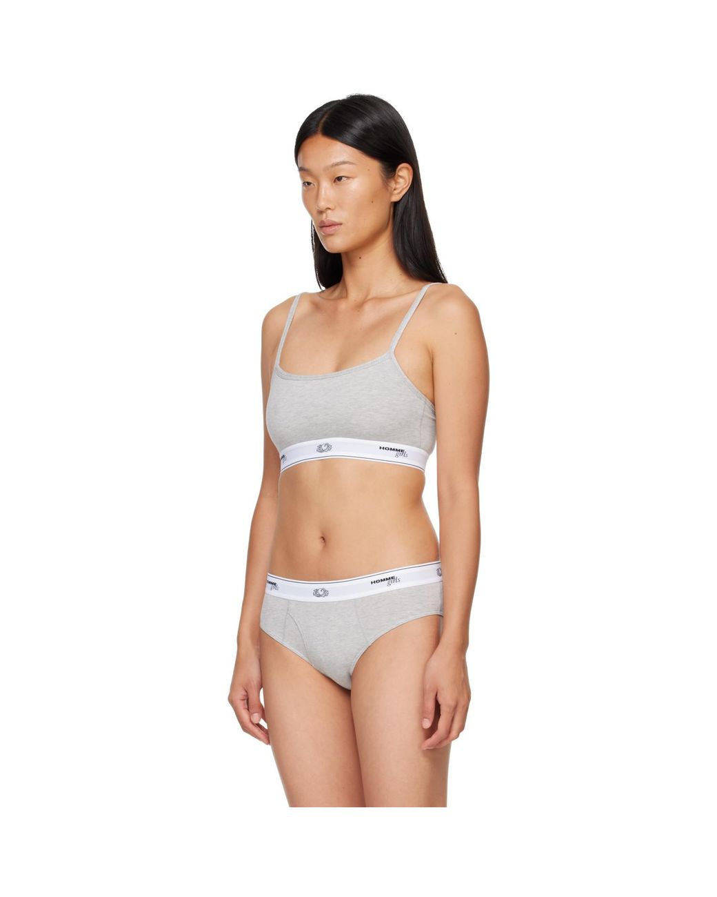 HOMMEGIRLS Black Three-Pack Fruit Of The Loom Edition Cami Bralettes