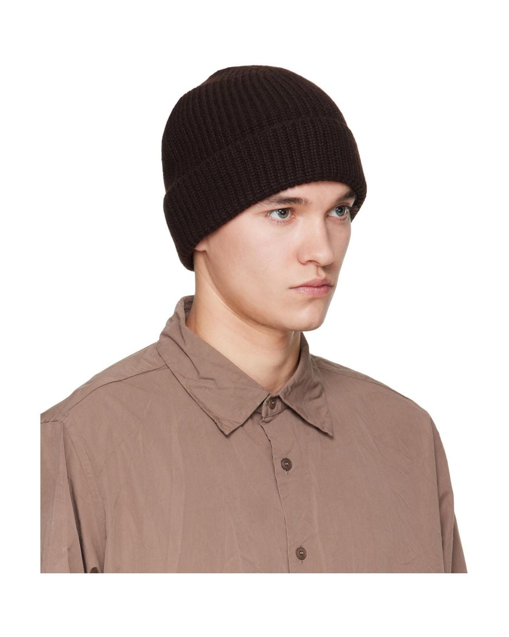 Casey Casey Brown Wooly Beanie for men