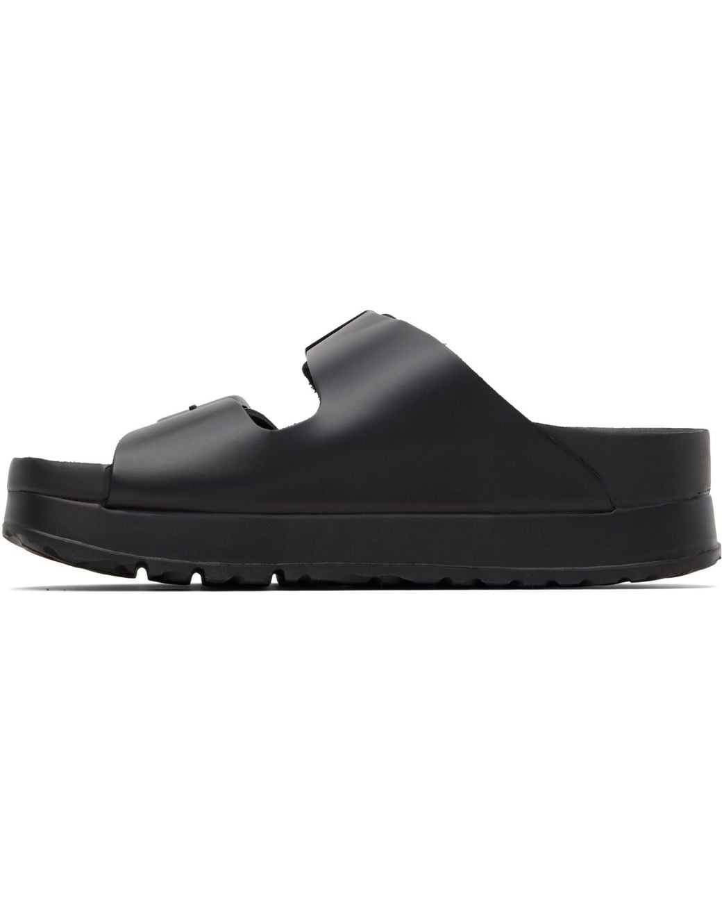 Birkenstock Black Narrow Arizona Flex Platform Sandals