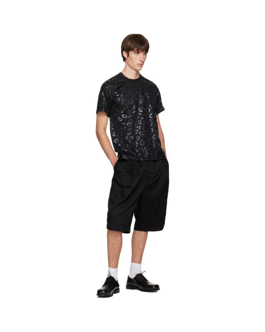 Comme des Garçons Black Animal Print T-Shirt for men