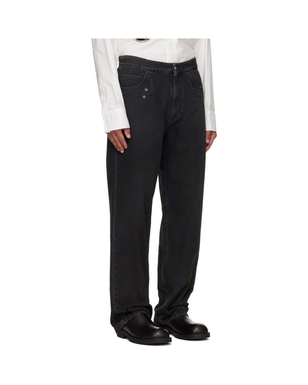 MM6 by Maison Margiela Black Faded Jeans for men