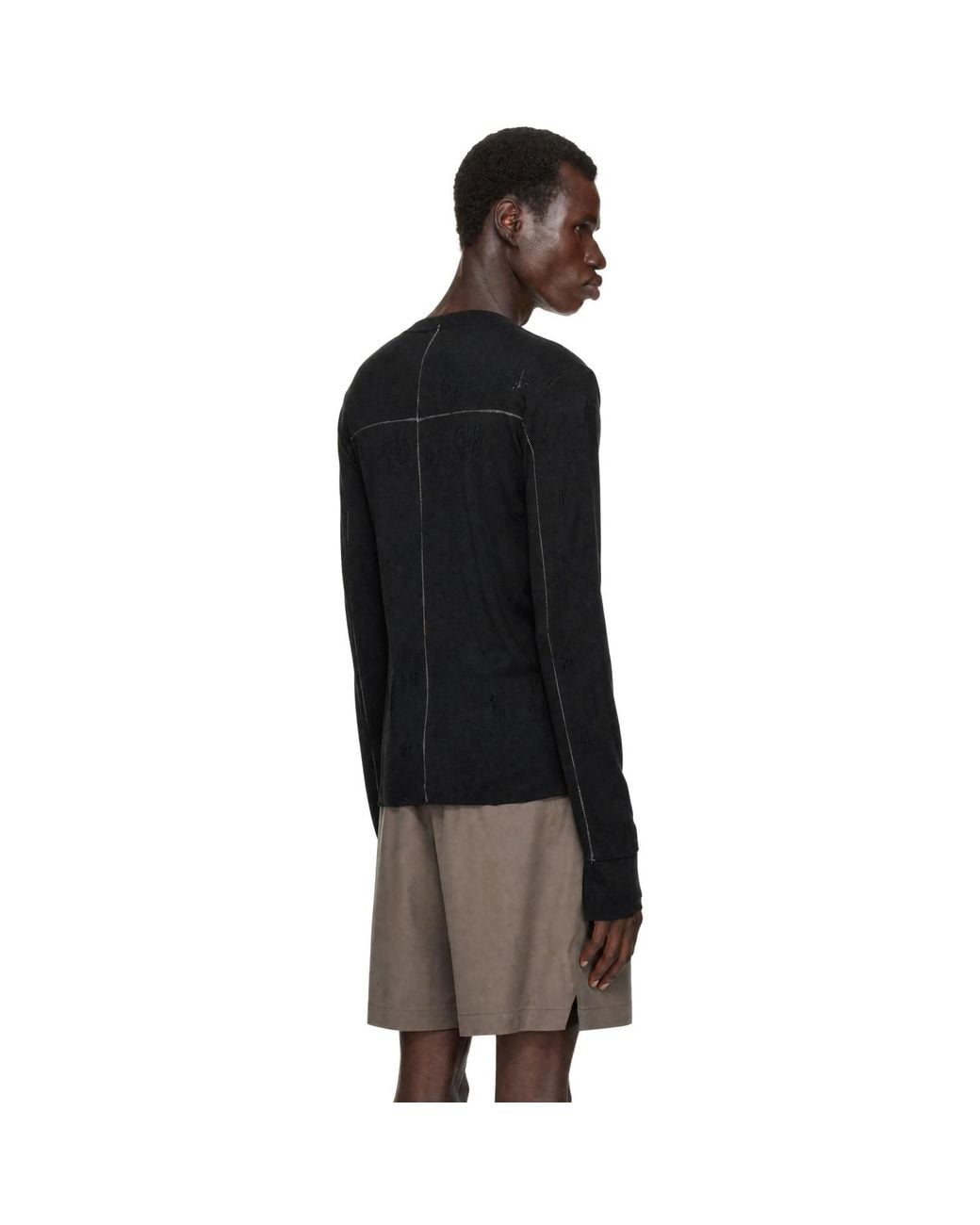 Thom Krom Black 'M Ts 969' T-Shirt for men