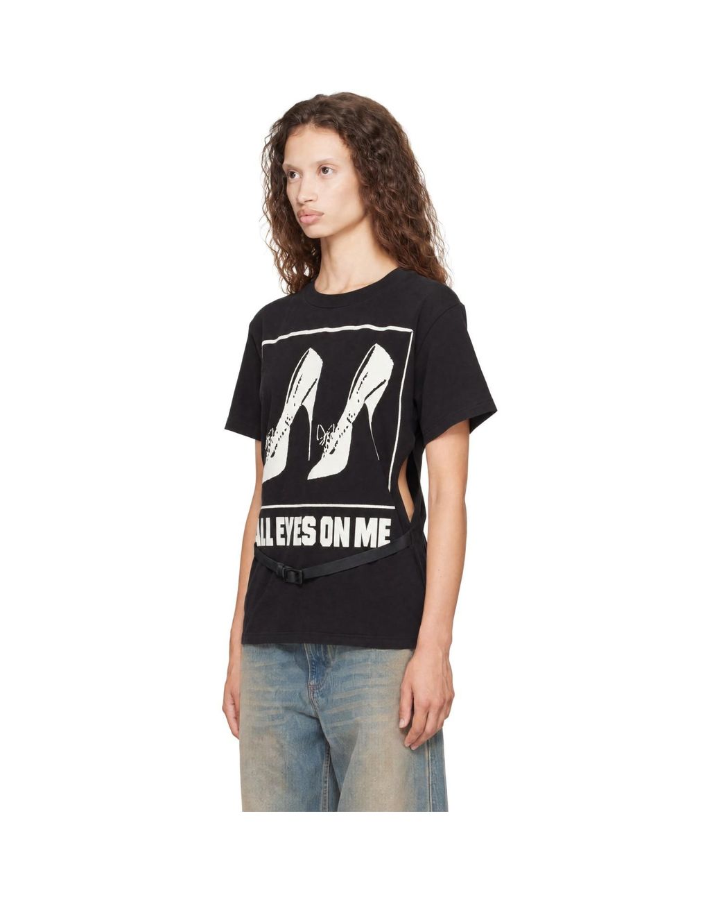 VAQUERA Black 'All Eyes On Me' Belted T-Shirt
