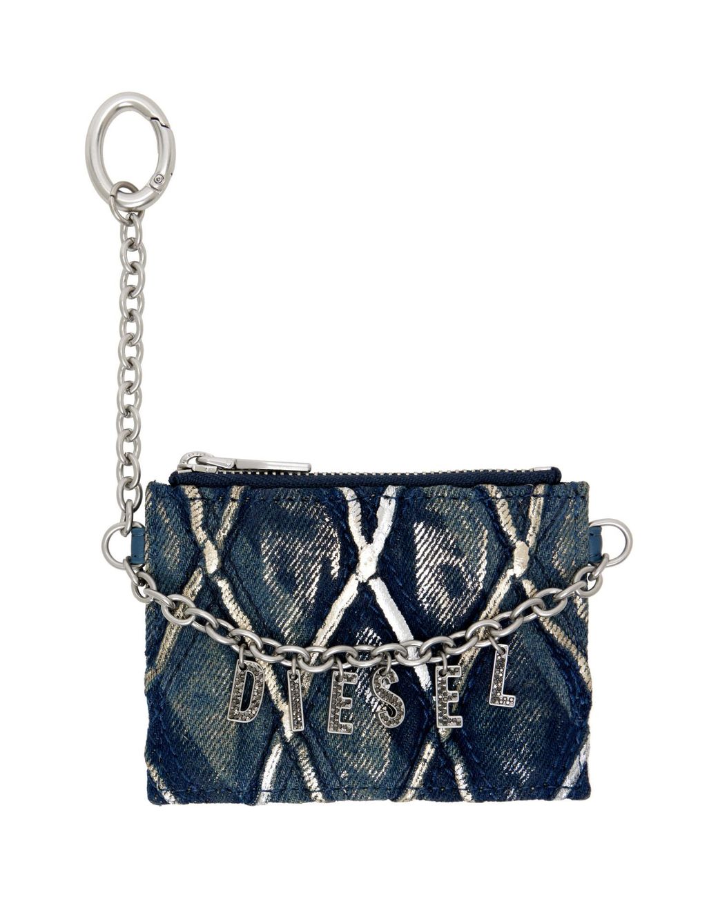 DIESEL Blue Chain Card Holder