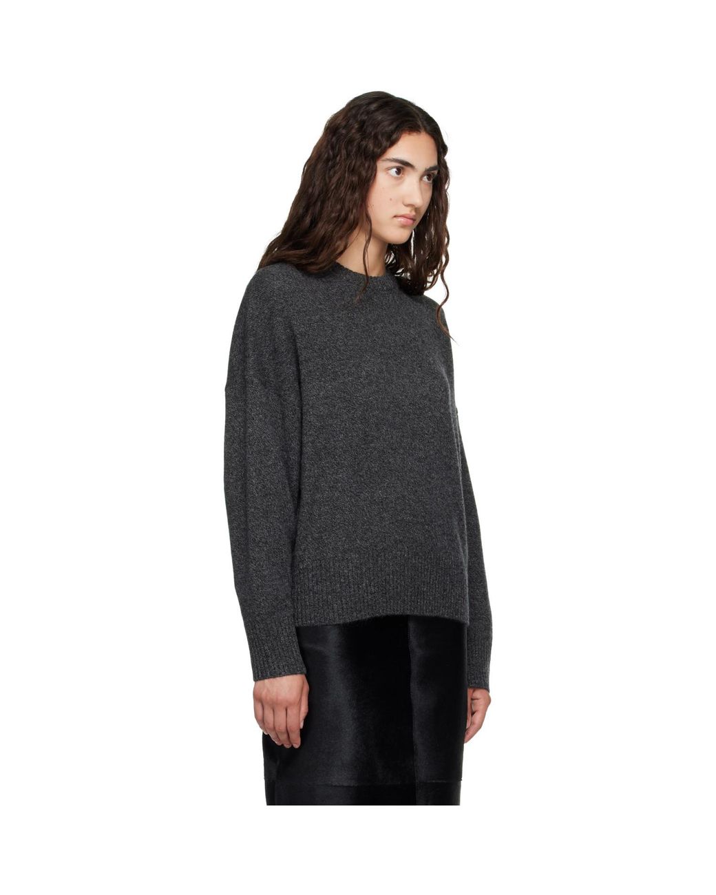 Loulou de Saison Black Anton Lds Cashmere Sweater