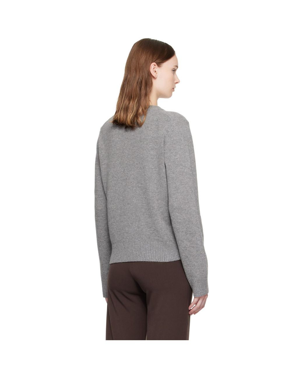 Ganni Gray Forest Teddy Wool Sweater
