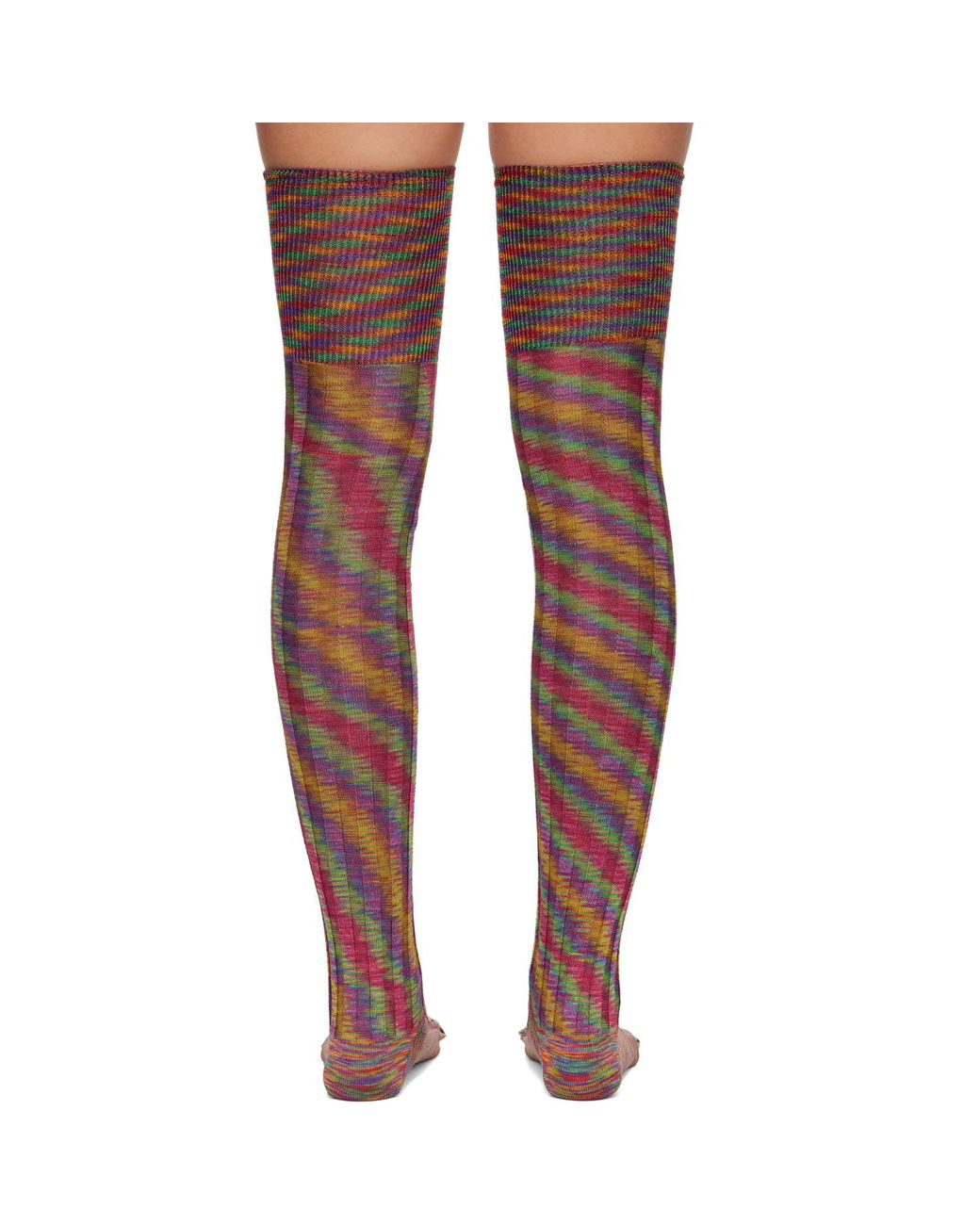Kiko Kostadinov Brown Sitella Thigh High Socks