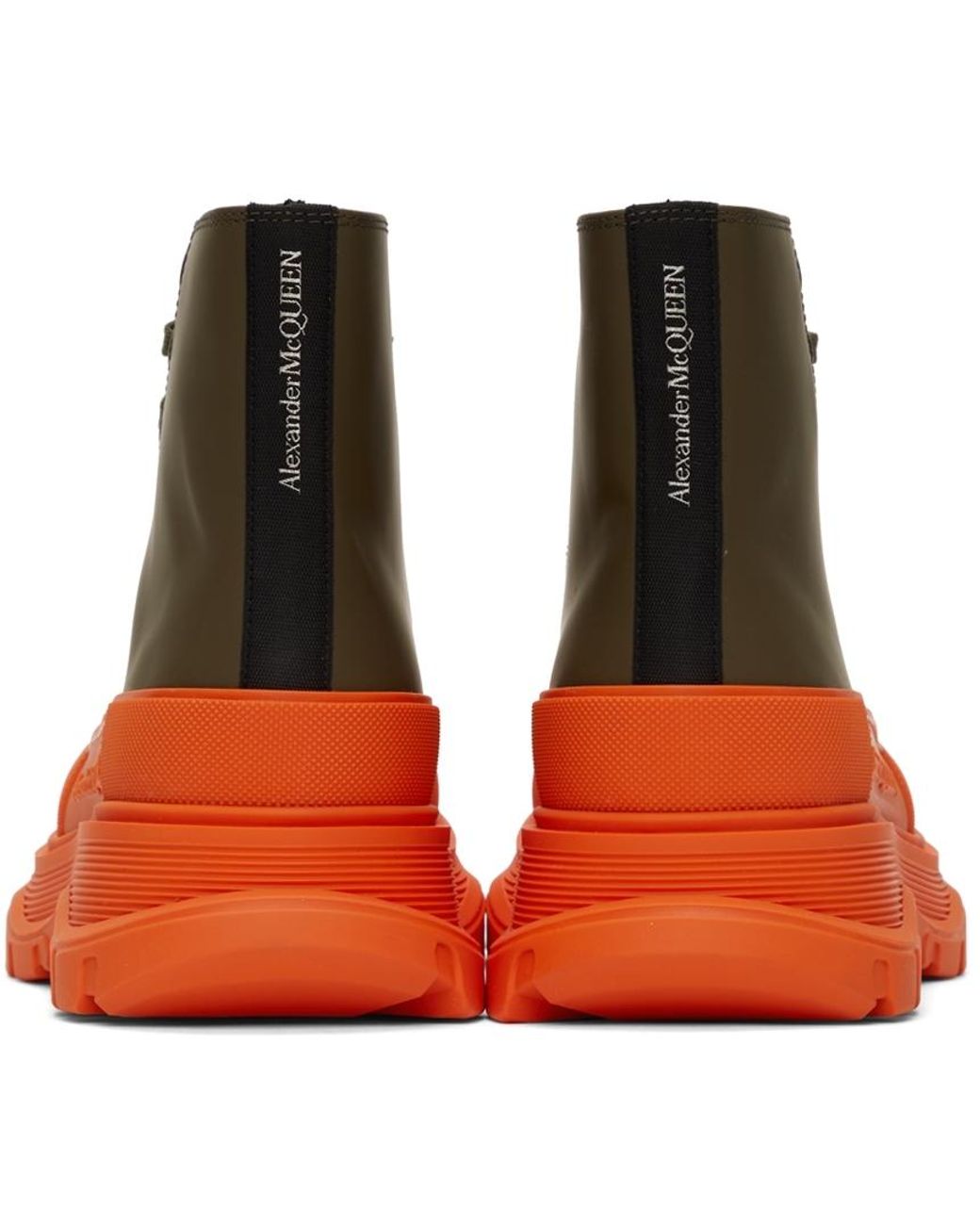 McQueen Ssense Exclusive Tread Slick High Sneakers in Green