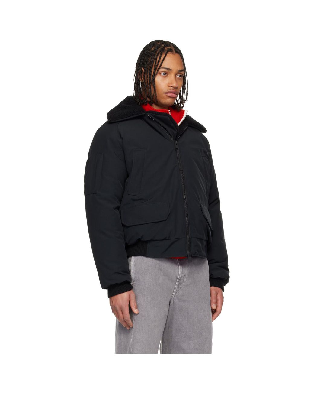 Canada Goose Black Chilliwack Aviator Bomber Down Jacket for men