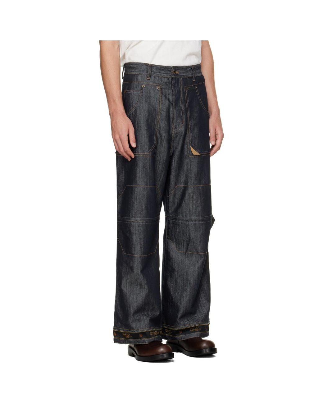 we11done Black Old School Denim Jeans for men
