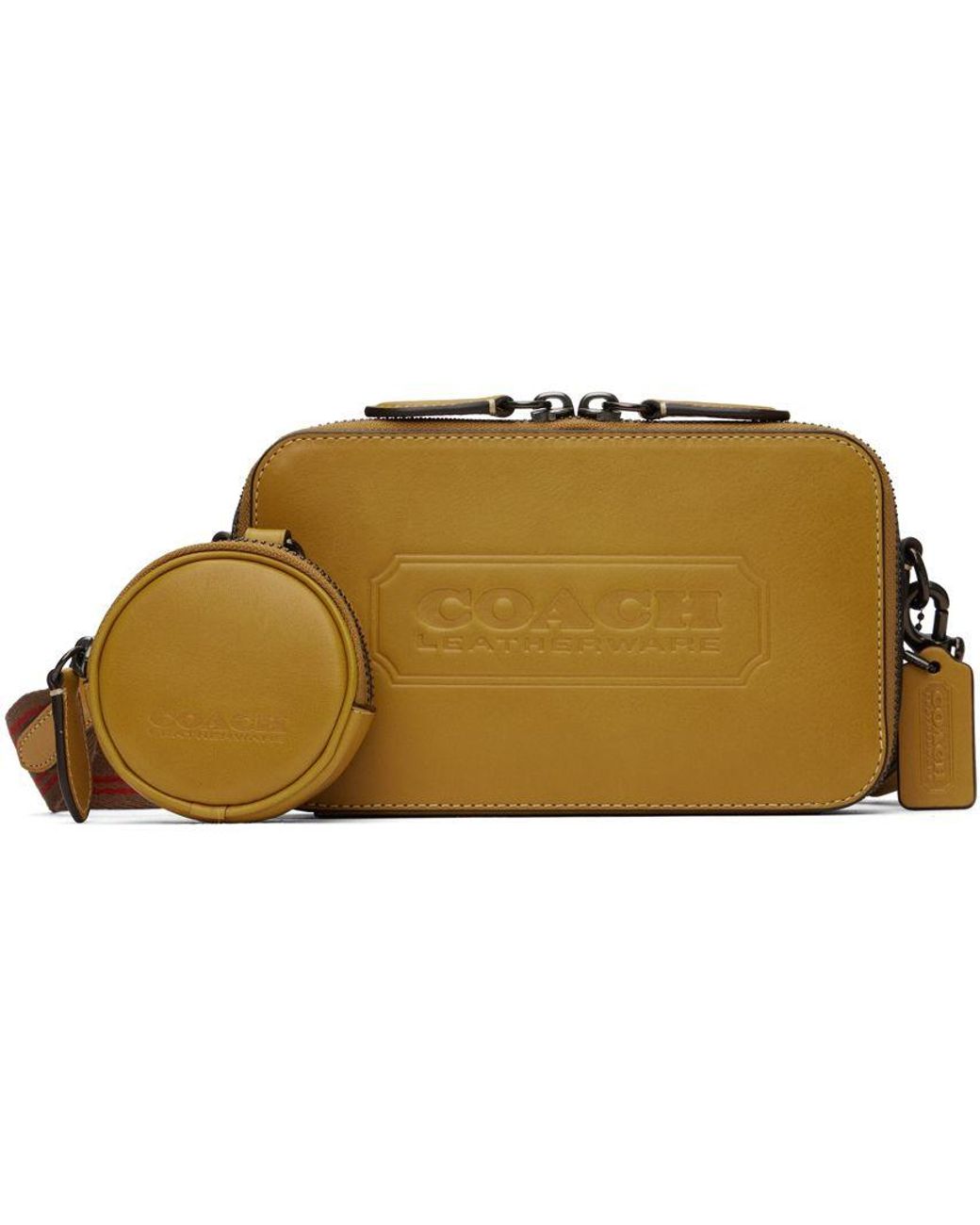 COACH Yellow Charter Slim Crossbody Bag in Black for Men Lyst