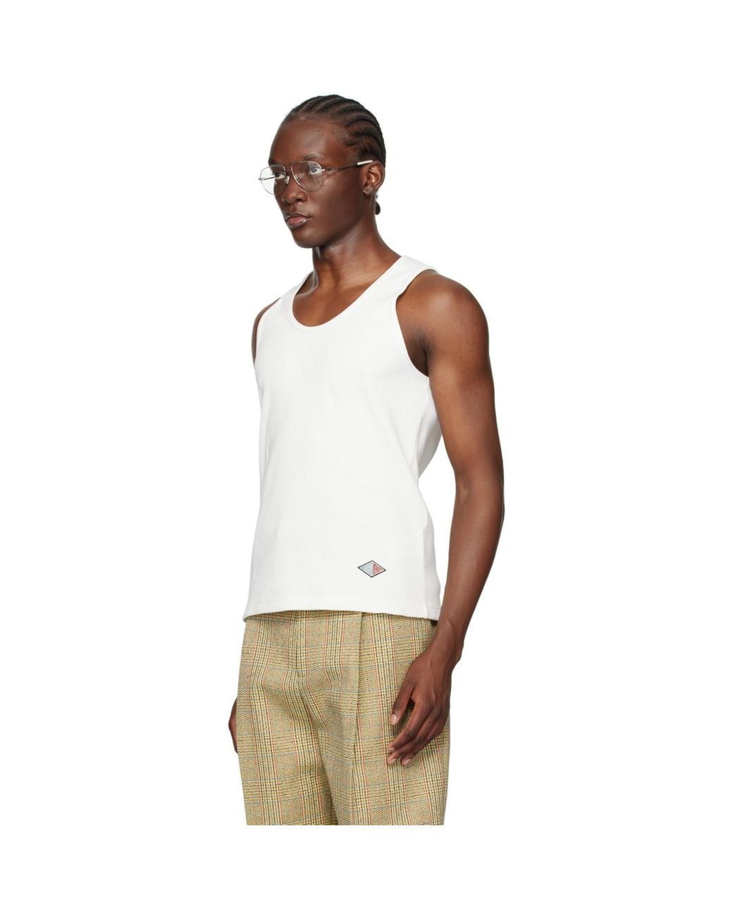 Bottega Veneta Multicolor Off- Rib Tank Top for men
