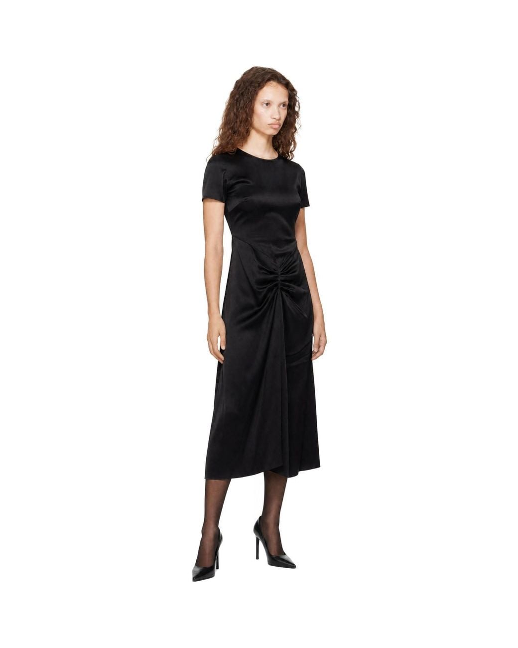 Victoria Beckham Black Blaire Midi Dress