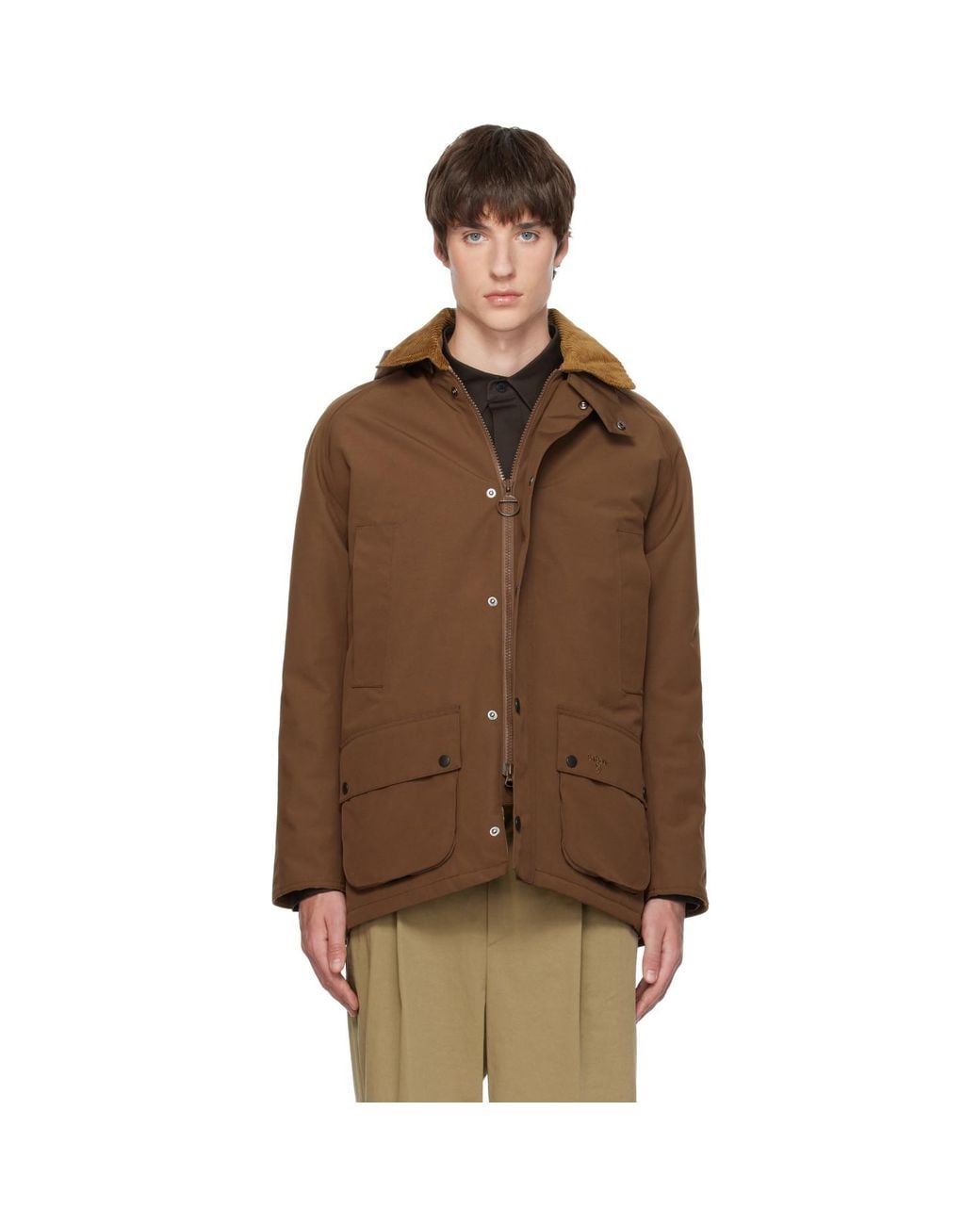 Barbour Brown Winter Ashby Waterproof Jacket for men